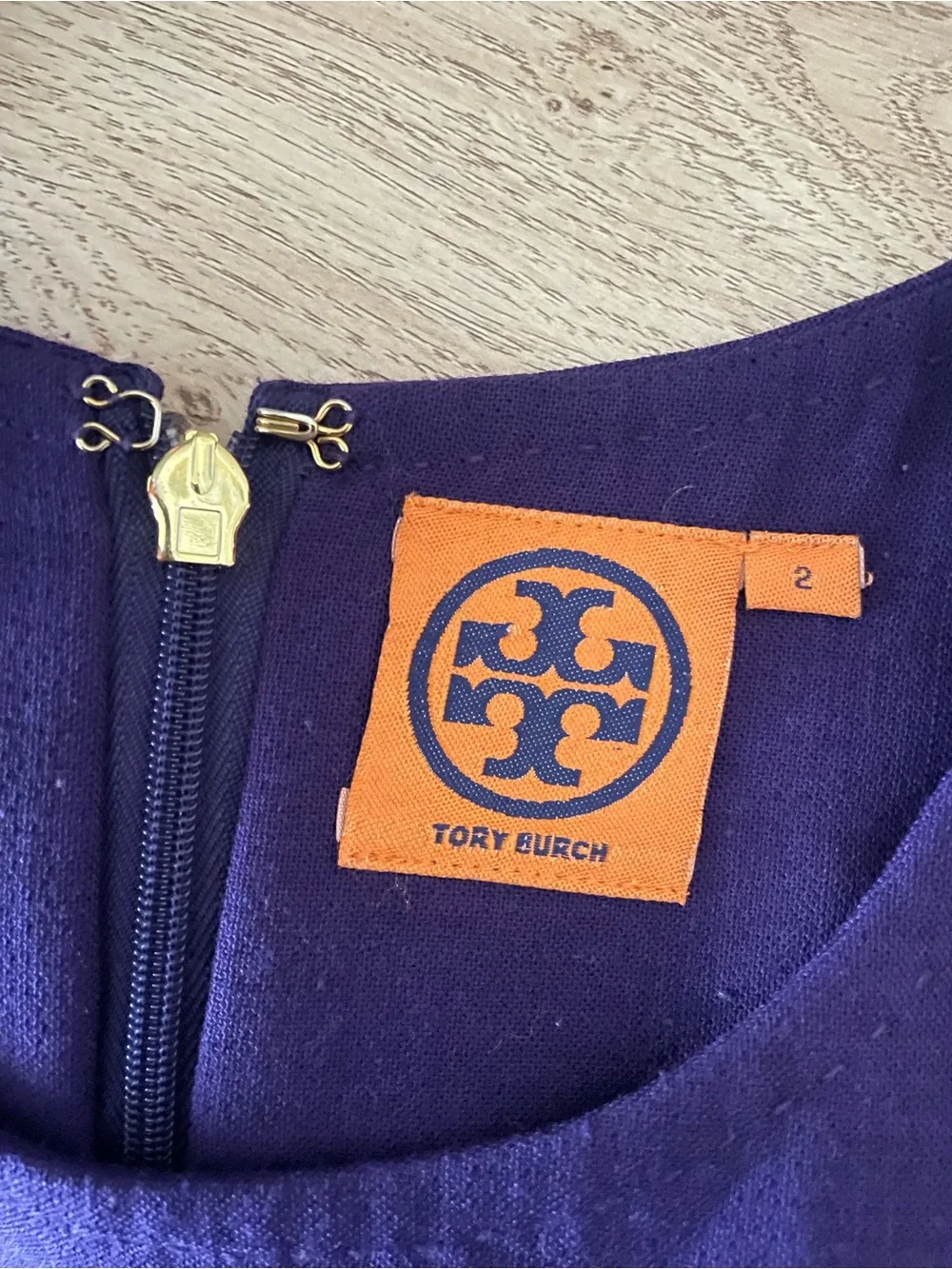 Tory Burch Petra Wool Blend Sheath Dress Purple Size US 2